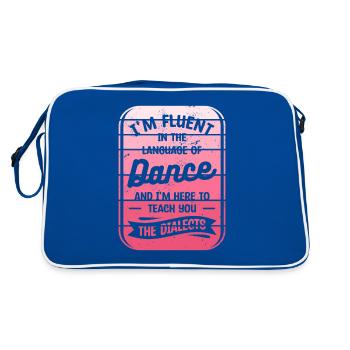 Je parle couramment le langage de la danse et je suis ici - Sac Retro - bleu/blanc - Dos