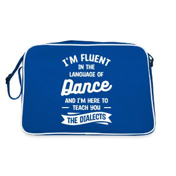 Je parle couramment le langage de la danse et je suis ici - Sac Retro - bleu/blanc - Dos
