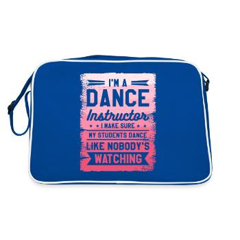 Je suis professeur de danse Je m’assure que mes élèves - Sac Retro - bleu/blanc - Dos