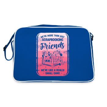 We're More Than Just Scrapbooking Friends - Retro Bag - blue/white - Back