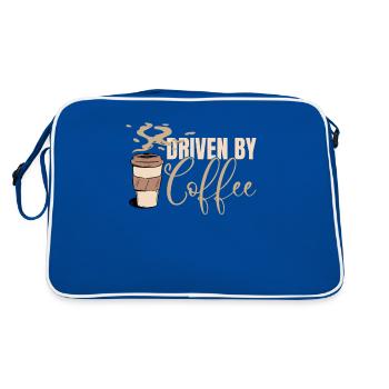Driven by Coffee - Coffee Lovers Coffee Morning - Retro Bag - blue/white - Back