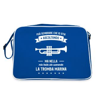 Ma Nella Mia Testa Sto Suorando Il Violino - Retro Bag - blue/white - Back