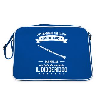 Ma Nella Mia Testa Sto Suorando Il Didgeridoo - Retro Bag - blue/white - Back