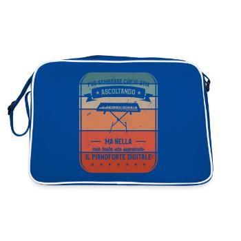 Ma Nella Mia Testa Sto Suorando Il Pianoforte - Retro Bag - blue/white - Back