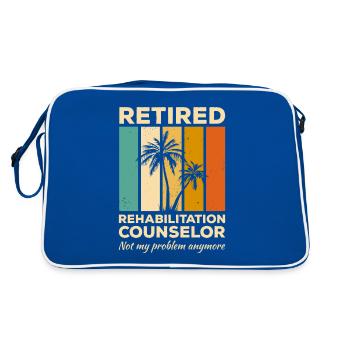 Conseiller en réadaptation à la retraite pas mon problème - Sac Retro - bleu/blanc - Dos