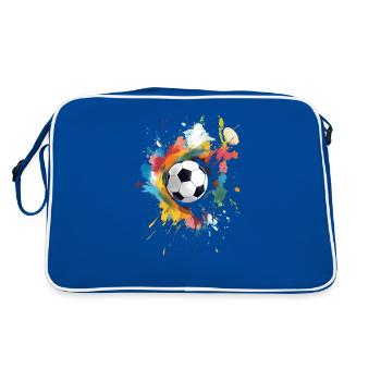 Soccer Abstract Colored Soccer Game - Retro Bag - blue/white - Back