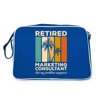 Consultant en marketing à la retraite Pas mon problème - Sac Retro - bleu/blanc - Dos