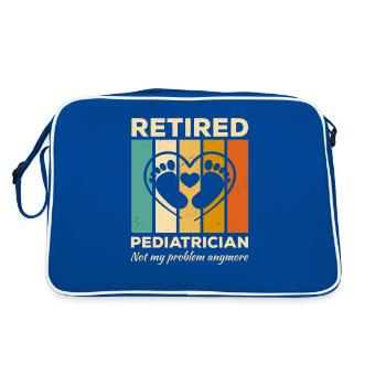 Retired Pediatrician Not My Problem Anymore - Retro Bag - blue/white - Back