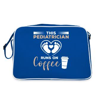 This Pediatrician Runs On Coffee Pediatrics - Retro Bag - blue/white - Back