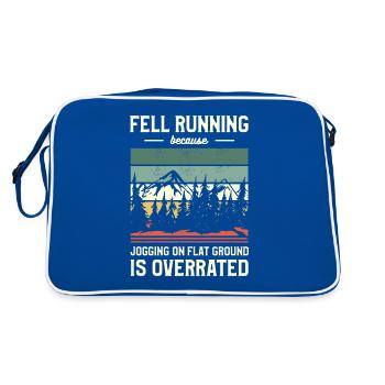 Fell Running Because Jogging On Flat Ground Is - Retro Bag - blue/white - Back
