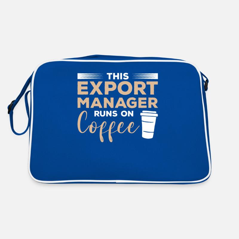 Dieser Export-Manager läuft auf Kaffee Retro Tasche
