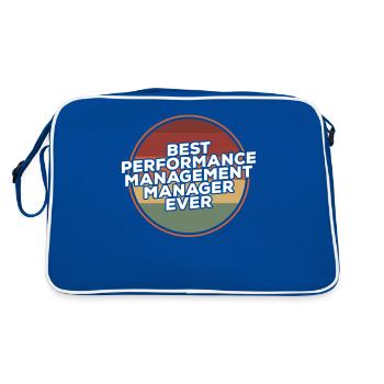 Vintage Best Performance Management Manager Ever - Retro Bag - blue/white - Back