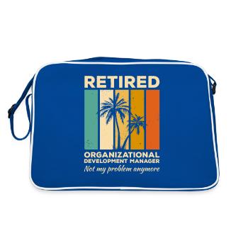 Manager für Organisationsentwicklung im Ruhestand, nicht mein - Retro Tasche - Blau/Weiß - Hinten