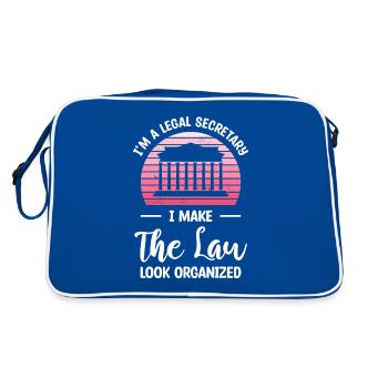 Je suis un secrétaire juridique Je fais paraître la loi - Sac Retro - bleu/blanc - Dos