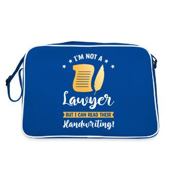 Je ne suis pas avocat, mais je peux lire leur écriture - Sac Retro - bleu/blanc - Dos