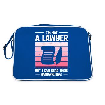 Je ne suis pas avocat, mais je peux lire leur écriture - Sac Retro - bleu/blanc - Dos