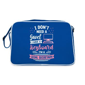 Je n’ai pas besoin d’un marteau J’ai un clavier Je suis un légal - Sac Retro - bleu/blanc - Dos