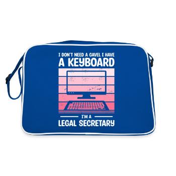 Je n’ai pas besoin d’un marteau J’ai un clavier Je suis un légal - Sac Retro - bleu/blanc - Dos