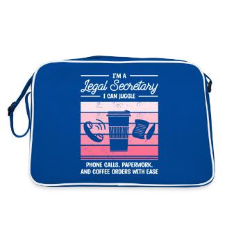 Je suis un secrétaire juridique Je peux jongler avec les appels téléphoniques - Sac Retro - bleu/blanc - Dos