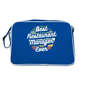 Retro Best Restaurant Manager Ever - Retro Bag - blue/white - Back
