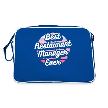 Retro Best Restaurant Manager Ever - Retro Bag - blue/white - Back