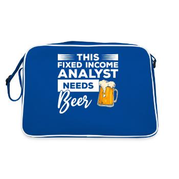 This Fixed Income Analyst Needs Beer - Retro Bag - blue/white - Back