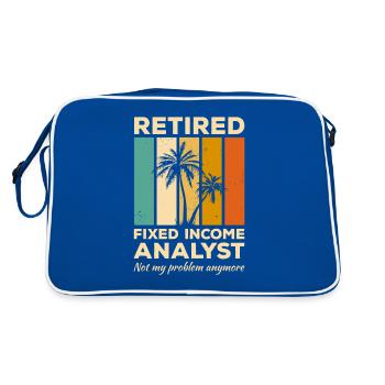Retired Fixed Income Analyst Not My Problem - Retro Bag - blue/white - Back
