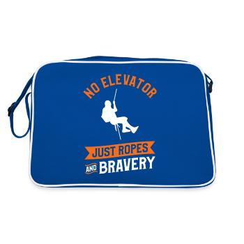 Pas d’ascenseur, juste des cordes et de la bravoure en rappel - Sac Retro - bleu/blanc - Dos