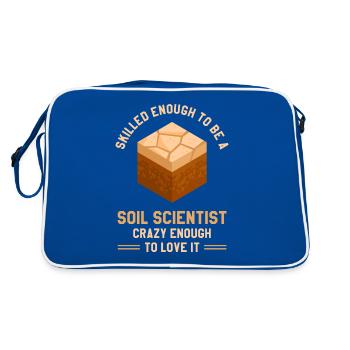 Skilled Enough To Be A Soil Scientist Crazy Enough - Retro Bag - blue/white - Back