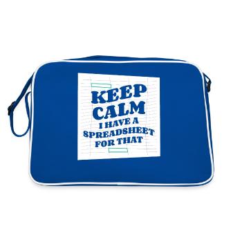 Gardez votre calme, j’ai une feuille de calcul pour ce comptable - Sac Retro - bleu/blanc - Dos
