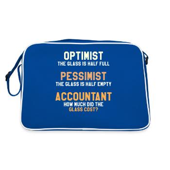 Comptable Combien le verre a-t-il coûté CPA - Sac Retro - bleu/blanc - Dos