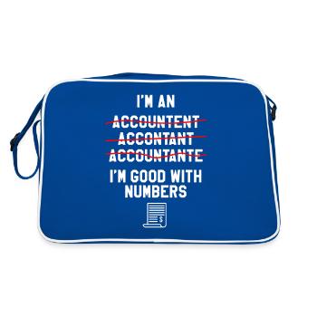 Je suis doué avec les chiffres Comptabilité CPA Comptable - Sac Retro - bleu/blanc - Dos