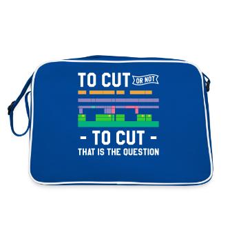 Couper ou ne pas couper, c’est l’éditeur de questions - Sac Retro - bleu/blanc - Dos
