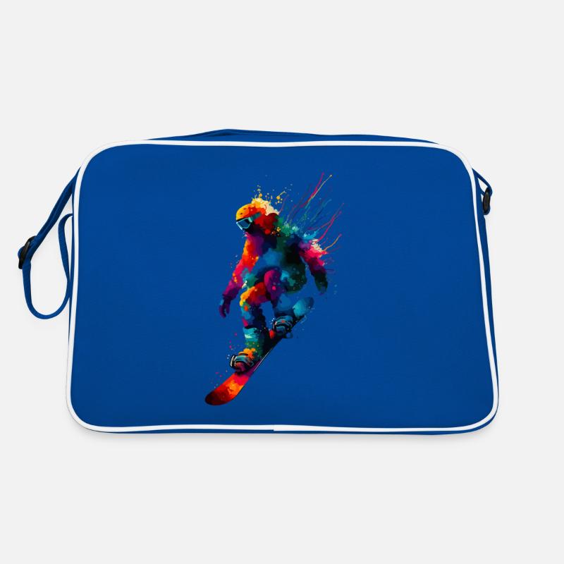 Colorful Splash Art Snowboarding Snowboard Retro Bag