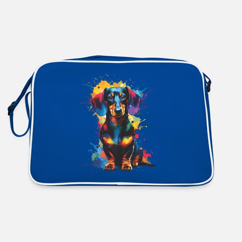 Splash Art coloré teckel Wiener chien Sac Retro