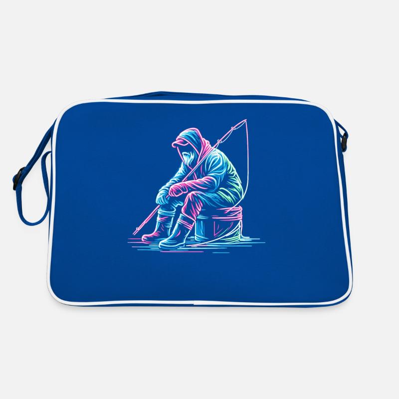 Pêche sur glace, pêcheur, pêcheur, pêcheur à la ligne Sac Retro