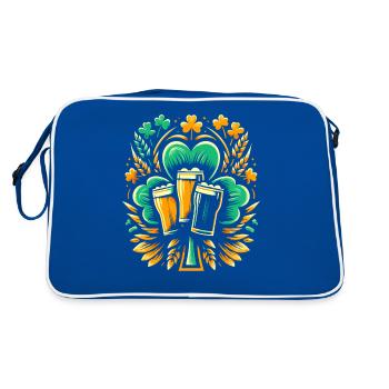 Shamrock irlandais St Patricks bière boire Saint - Sac Retro - bleu/blanc - Dos