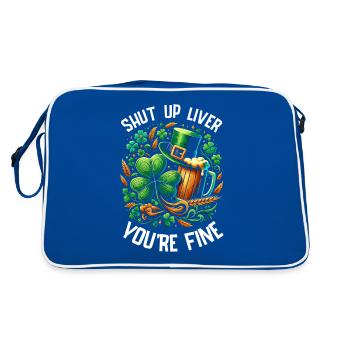 Tais-toi Liver Tu vas bien Fête irlandaise de la Saint-Patrick - Sac Retro - bleu/blanc - Dos