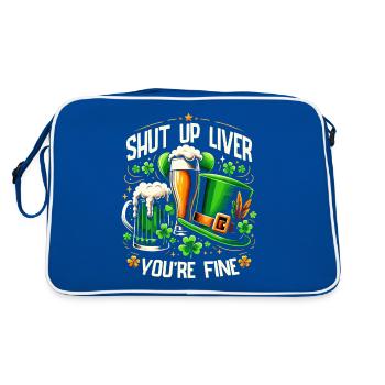 Tais-toi Liver Tu vas bien Fête irlandaise de la Saint-Patrick - Sac Retro - bleu/blanc - Dos