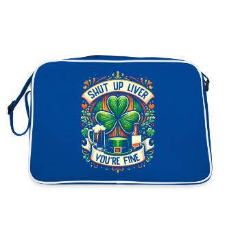 Tais-toi Liver Tu vas bien Fête irlandaise de la Saint-Patrick - Sac Retro - bleu/blanc - Dos