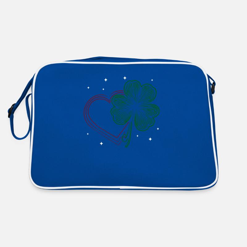 Shamrock Heart St Patricks Day Shenanigans Saint Retro Bag