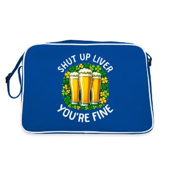 Tais-toi Liver Tu vas bien Fête irlandaise de la Saint-Patrick - Sac Retro - bleu/blanc - Dos