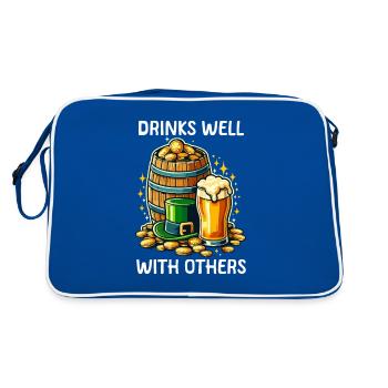 Se boit bien avec les autres Bière de la Saint-Patrick - Sac Retro - bleu/blanc - Dos