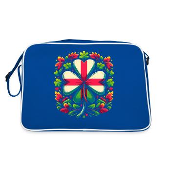 Trèfle Angleterre drapeau Saint Patrick St Patricks jour - Sac Retro - bleu/blanc - Dos