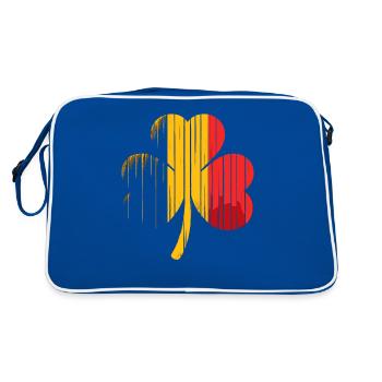 Shamrock Belgique Drapeau Saint Patrick St Patricks - Sac Retro - bleu/blanc - Dos
