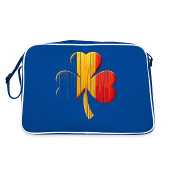Shamrock Belgique Drapeau Saint Patrick St Patricks - Sac Retro - bleu/blanc - Dos