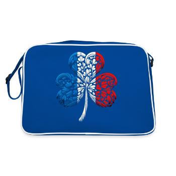 Shamrock France drapeau Saint Patrick St Patricks jour - Sac Retro - bleu/blanc - Dos