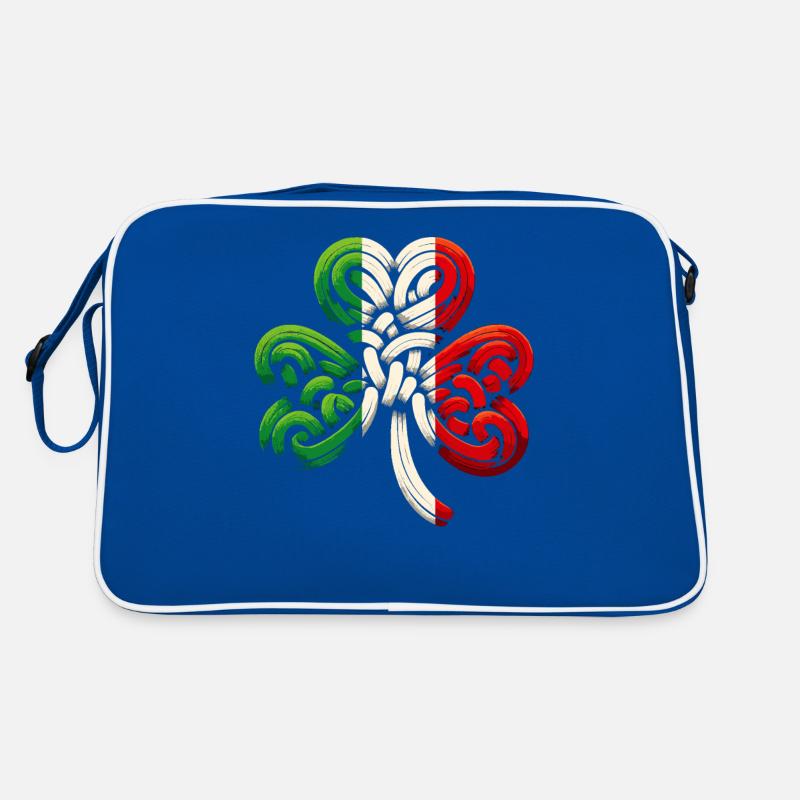 Shamrock Italy Flag Saint Patrick St Patricks Day Retro Bag