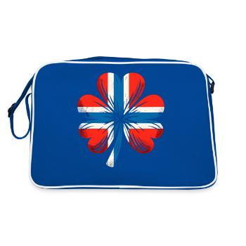 Shamrock Norvège drapeau Saint Patrick St Patricks jour - Sac Retro - bleu/blanc - Dos