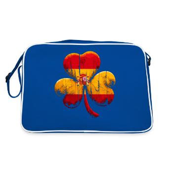 Shamrock Espagne drapeau Saint Patrick St Patricks jour - Sac Retro - bleu/blanc - Dos